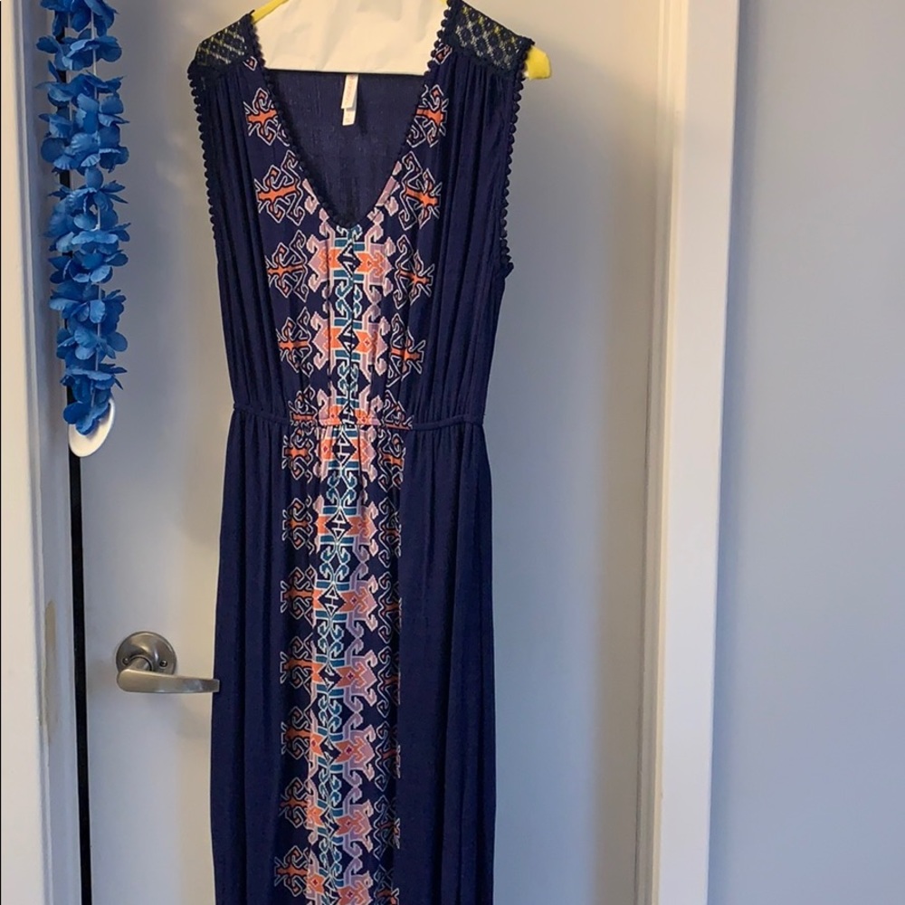 Mosaic print maxi dress